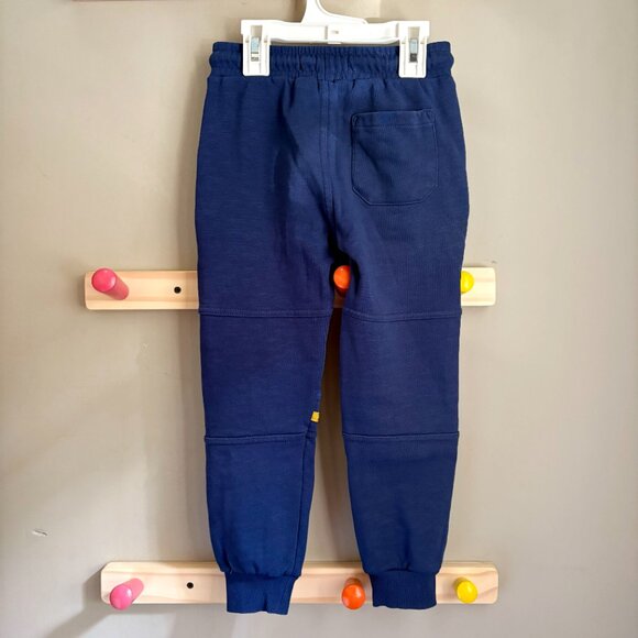 Mini Boden Warrior Striped Knee Joggers in Starboard Blue, 4/5 - Picture 5 of 7